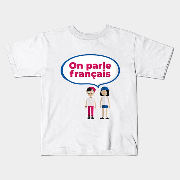 On parle français Kids T-Shirt by pauloconde